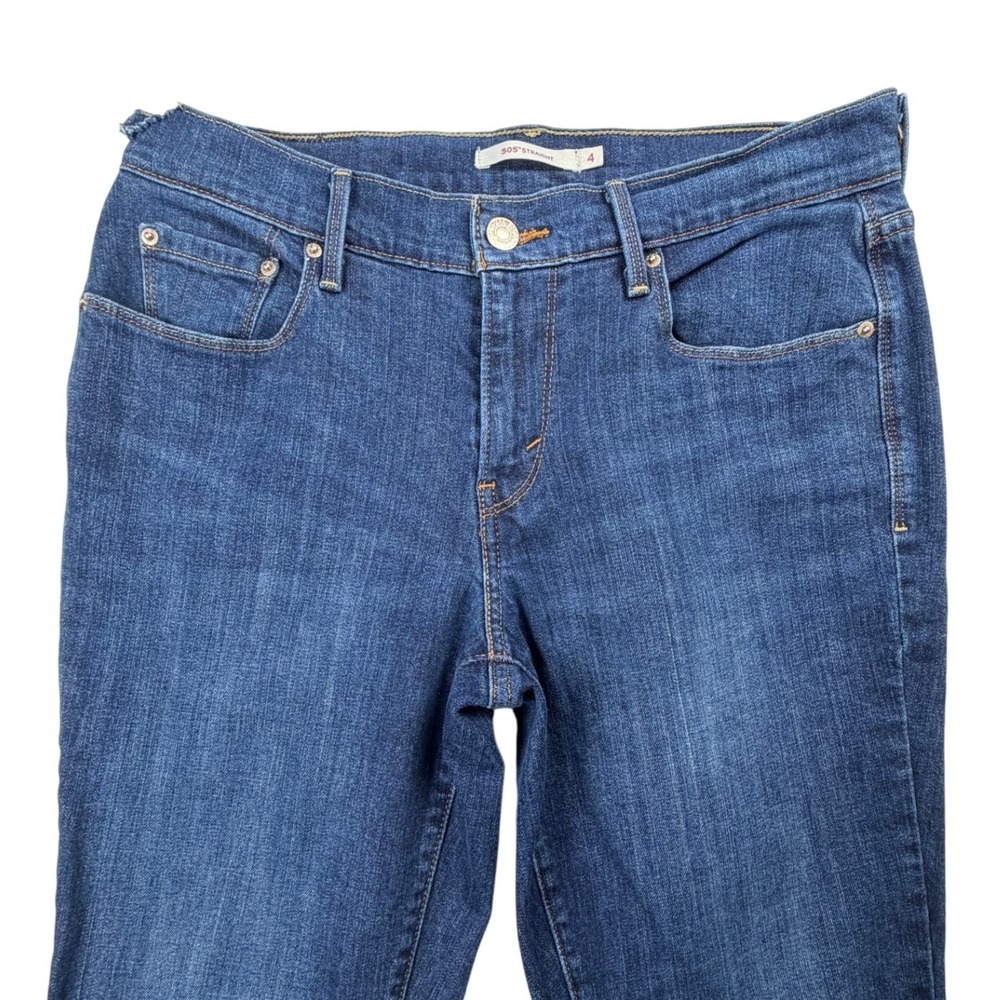Levis 505 Straight Leg Jeans Womens‎ 4 Medium Wash Denim Blue Pants